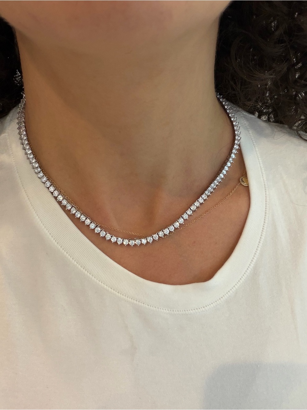 Sterling Silver and CZ Tennis Choker